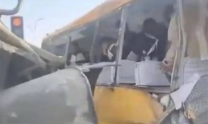 大庆官方回应“水泥车与校车相撞事故”：无人员死亡，有学生已出院回家